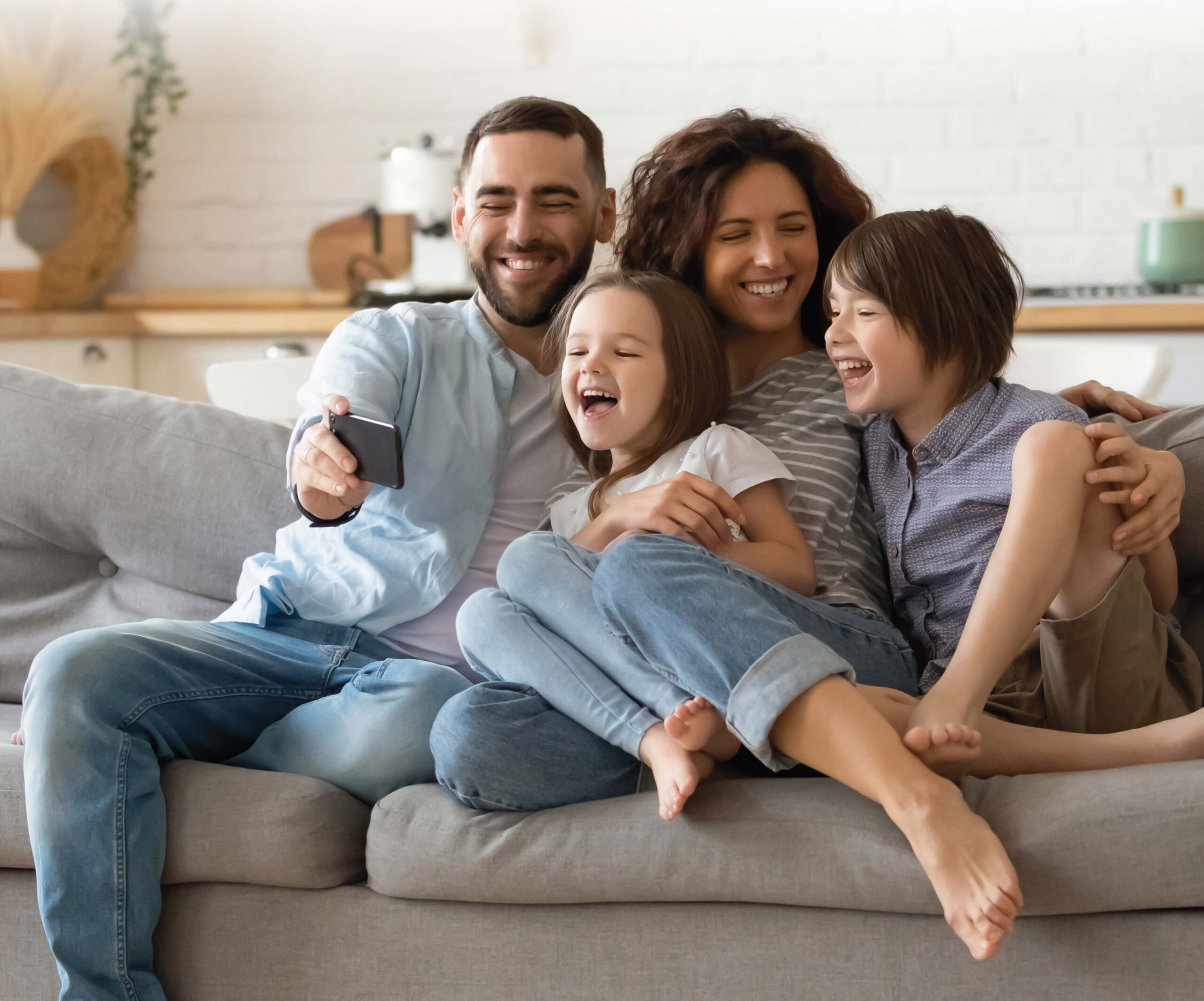 Happy family in Haywards Heath